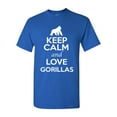 thumbnail image 1 of Keep Calm And Love Gorillas Animal Lover Adult T-Shirt Tee, 1 of 2