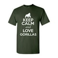 thumbnail image 1 of Keep Calm And Love Gorillas Animal Lover Adult T-Shirt Tee, 1 of 2