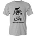 thumbnail image 1 of Keep Calm And Love Grasshoppers Insect Lover Adult T-Shirt Tee, 1 of 2