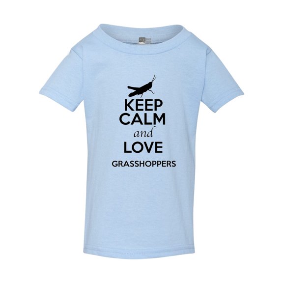 Keep Calm And Love Grasshoppers Mantis Insect Lover Toddler Kids T-Shirt Tee