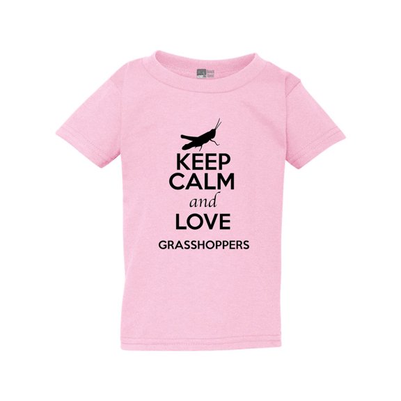 Keep Calm And Love Grasshoppers Mantis Insect Lover Toddler Kids T-Shirt Tee
