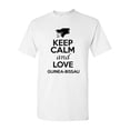 thumbnail image 1 of Keep Calm And Love Guinea Bissau Country Patriotic Adult T-Shirt Tee, 1 of 2