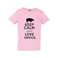 thumbnail image 1 of Keep Calm And Love Hippos Animal Lover Toddler Kids T-Shirt Tee, 1 of 2