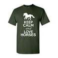 thumbnail image 1 of Keep Calm And Love Horses Animal Lover DT Adult T-Shirt Tee, 1 of 2