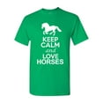 thumbnail image 1 of Keep Calm And Love Horses Animal Lover DT Adult T-Shirt Tee, 1 of 2