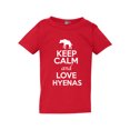 thumbnail image 1 of Keep Calm And Love Hyenas Wild Canine Animal Lover Toddler Kids T-Shirt Tee, 1 of 2