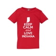 thumbnail image 1 of Keep Calm And Love Indiana Country Map Nation Patriotic Toddler Kids T-Shirt Tee, 1 of 2