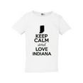 thumbnail image 1 of Keep Calm And Love Indiana Country Map Nation Patriotic Toddler Kids T-Shirt Tee, 1 of 2