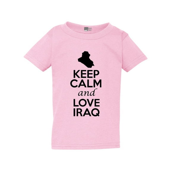 Keep Calm And Love Iraq Country Nation Patriotic Toddler Kids T-Shirt Tee