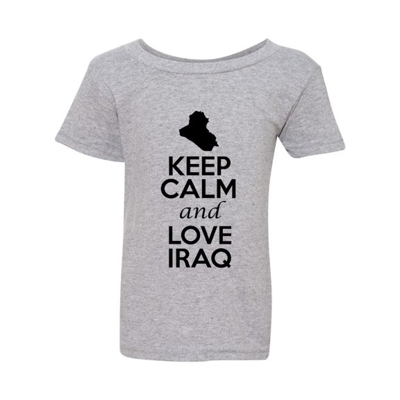 Keep Calm And Love Iraq Country Nation Patriotic Toddler Kids T-Shirt Tee