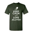 thumbnail image 1 of Keep Calm And Love Jellyfish Jelly Animal Lover Adult T-Shirt Tee, 1 of 2