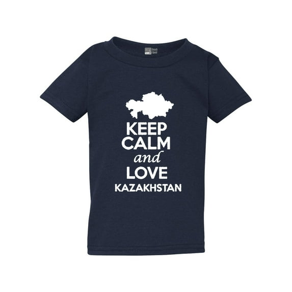 Keep Calm And Love Kazakhstan Country People Patriotic Toddler Kids T-Shirt Tee