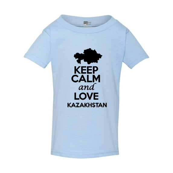 Keep Calm And Love Kazakhstan Country People Patriotic Toddler Kids T-Shirt Tee