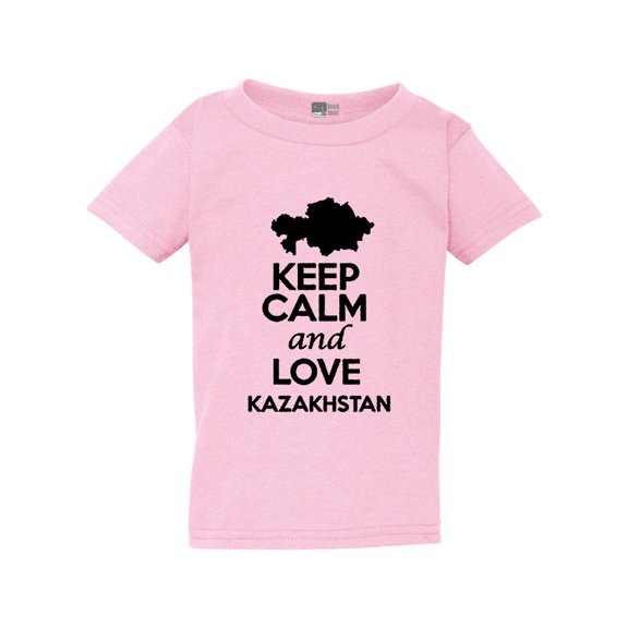 Keep Calm And Love Kazakhstan Country People Patriotic Toddler Kids T-Shirt Tee