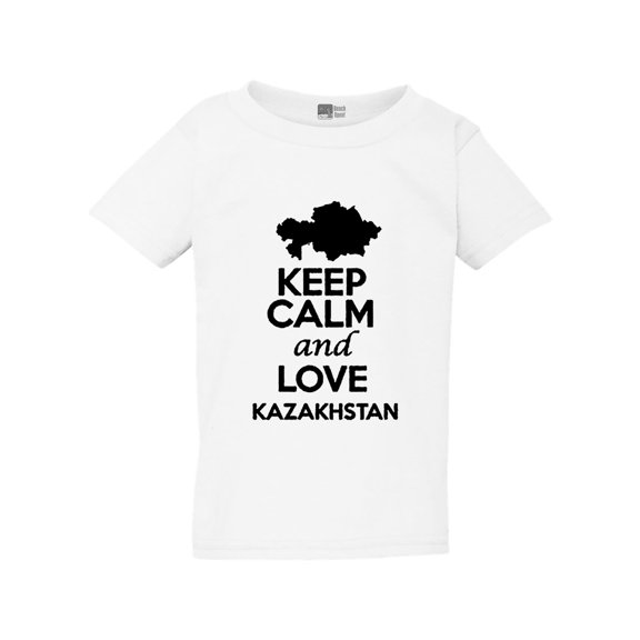 Keep Calm And Love Kazakhstan Country People Patriotic Toddler Kids T-Shirt Tee