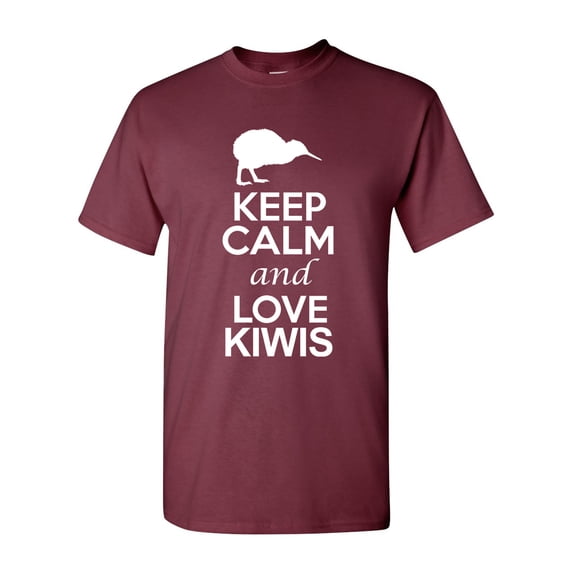 Keep Calm And Love Kiwis Bird Animal Lover DT Adult T-Shirt Tee