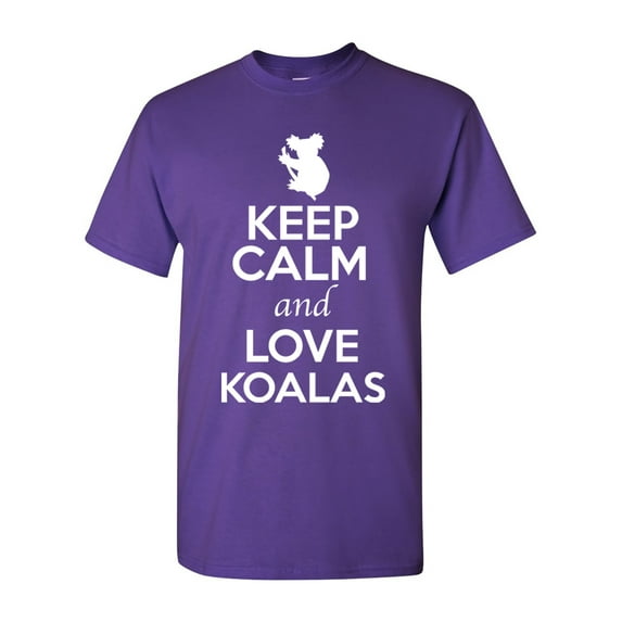 Keep Calm And Love Koalas Bear Animal Lover Adult T-Shirt Tee