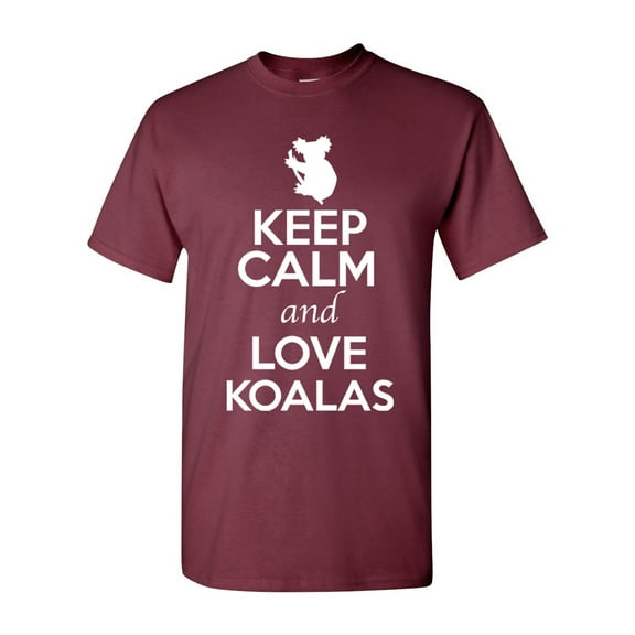 Keep Calm And Love Koalas Bear Animal Lover Adult T-Shirt Tee