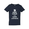 thumbnail image 1 of Keep Calm And Love Ladybugs Insects Bug Animal Lover Toddler Kids T-Shirt Tee, 1 of 2