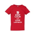 thumbnail image 1 of Keep Calm And Love Ladybugs Insects Bug Animal Lover Toddler Kids T-Shirt Tee, 1 of 2
