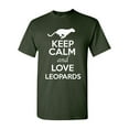thumbnail image 1 of Keep Calm And Love Leopards Big Cat Animal Lover Adult T-Shirt Tee, 1 of 2