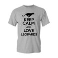 thumbnail image 1 of Keep Calm And Love Leopards Big Cat Animal Lover Adult T-Shirt Tee, 1 of 2