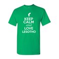 thumbnail image 1 of Keep Calm And Love Lesotho Country Patriotic Adult T-Shirt Tee, 1 of 2