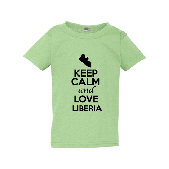 Keep Calm And Love Liberia Country Nation Patriotic Toddler Kids T-Shirt Tee