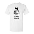 thumbnail image 1 of Keep Calm And Love Libya Country Patriotic Adult T-Shirt Tee, 1 of 2