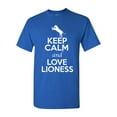 thumbnail image 1 of Keep Calm And Love Lioness Big Cat Animal Lover Adult T-Shirt Tee, 1 of 2