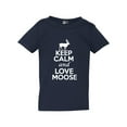 thumbnail image 1 of Keep Calm And Love Moose Animal Lover Deer Elk Funny Toddler Kids T-Shirt Tee, 1 of 2
