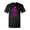 thumbnail image 1 of Keep Calm And Love Morocco Country Patriotic Adult T-Shirt Tee, 1 of 2