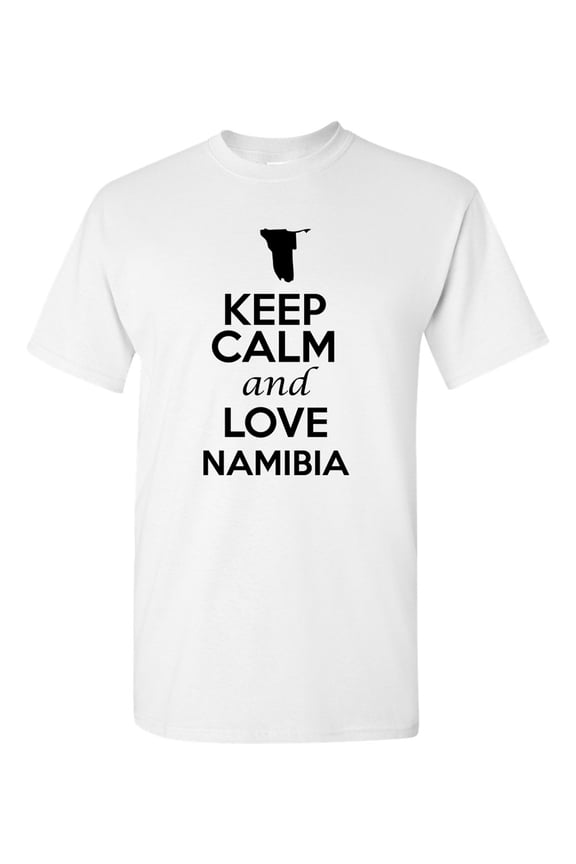 Keep Calm And Love Namibia Country Patriotic Adult T-Shirt Tee