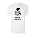 thumbnail image 1 of Keep Calm And Love Nigeria Country Novelty Patriotic Adult T-Shirt Tee, 1 of 2