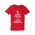 thumbnail image 1 of Keep Calm And Love Parrots Birds Animal Lover Funny Toddler Kids T-Shirt Tee, 1 of 2
