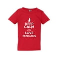 thumbnail image 1 of Keep Calm And Love Penguins Bird Flippers Funny Toddler Kids T-Shirt Tee, 1 of 2