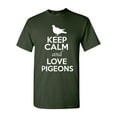 thumbnail image 1 of Keep Calm And Love Pigeons Dove Animal Lover Adult T-Shirt Tee, 1 of 2