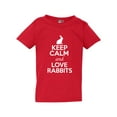 thumbnail image 1 of Keep Calm And Love Rabbits Bunny Pet Animal Lover Funny Toddler Kids T-Shirt Tee, 1 of 2