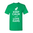 thumbnail image 1 of Keep Calm And Love Rams Farm Animal Lover Adult T-Shirt Tee, 1 of 2
