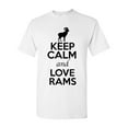 thumbnail image 1 of Keep Calm And Love Rams Farm Animal Lover Adult T-Shirt Tee, 1 of 2