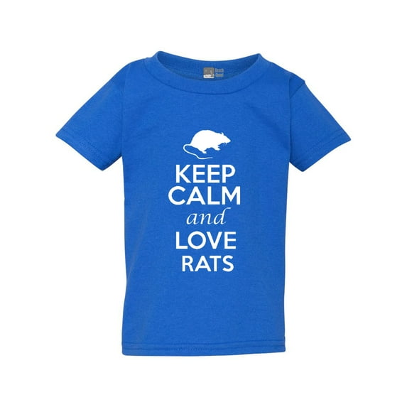 Keep Calm And Love Rats Rodents Animals Toddler Kids T-Shirt Tee