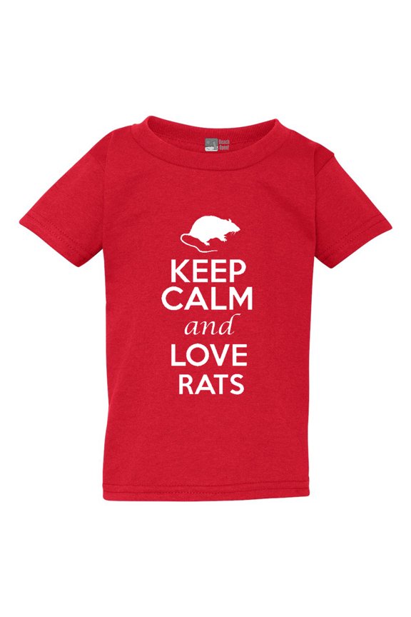 Keep Calm And Love Rats Rodents Animals Toddler Kids T-Shirt Tee