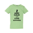 thumbnail image 1 of Keep Calm And Love Seahorses Sea Ocean Animal Lover Toddler Kids T-Shirt Tee, 1 of 2