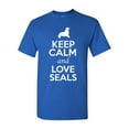 thumbnail image 1 of Keep Calm And Love Seals Sea Lion Animal Lover Adult T-Shirt Tee, 1 of 2