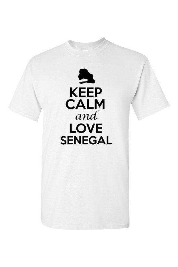 Keep Calm And Love Senegal Country Patriotic Adult T-Shirt Tee