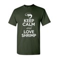 thumbnail image 1 of Keep Calm And Love Shrimp Prawn Animal Lover Adult T-Shirt Tee, 1 of 2