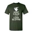 thumbnail image 1 of Keep Calm And Love Sloth Animal Lover DT Adult T-Shirt Tee, 1 of 2