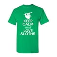 thumbnail image 1 of Keep Calm And Love Sloth Animal Lover DT Adult T-Shirt Tee, 1 of 2
