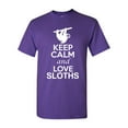thumbnail image 1 of Keep Calm And Love Sloth Animal Lover DT Adult T-Shirt Tee, 1 of 2