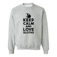 thumbnail image 1 of Keep Calm And Love Sloths Sweatshirt Men -SPIdeals Designs, Male XX-Large, 1 of 4